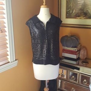 Black sequen vest